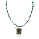 .925 Sterling Silver And 12kt Gold Filled Handmade Certified Authentic Navajo Turquoise Coral Native American Necklace 24300