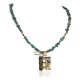 Certified Authentic 12kt Gold Filled and .925 Sterling Silver Kachina Handmade Natural Turquoise Coral Native American Necklace 24302-15771-22