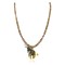 12kt Gold Filled .925 Sterling Silver Handmade Bear Certified Authentic Navajo Jasper Native American Necklace 24303