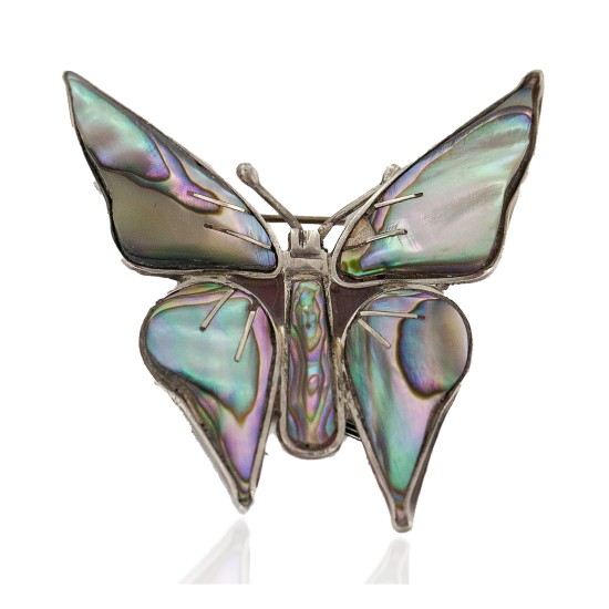Butterfly Certified Authentic Navajo .925 Sterling Silver Native American Pin 2431