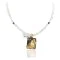 12kt Gold Filled .925 Sterling Silver Wolf Handmade Navajo Natural Turquoise Pink Quartz Native American Necklace 24324-5-16047-10