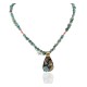12kt Gold Filled .925 Sterling Silver Kokopelli Handmade Certified Authentic Navajo Natural Turquoise Coral Native American Necklace  24326-2-15957-1