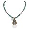 Face 12kt Gold Filled and .925 Sterling Silver Buffalo Handmade Certified Authentic Navajo Turquoise Coral Native American Necklace 24328-3-15979-2