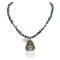 Face 12kt Gold Filled and .925 Sterling Silver Buffalo Handmade Navajo Turquoise Coral Native American Necklace 24328-3-15979-2