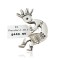 Certified Authentic Kokopelli Allison Manuelit Navajo .925 Sterling Silver Pin Pendant Native American Necklace 24329-0