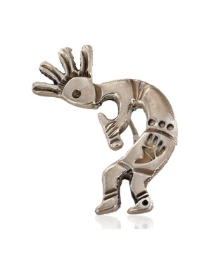 Certified Authentic Kokopelli Navajo .925 Sterling Silver Native American Pin and Pendant 24329-101