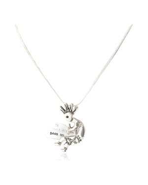 Certified Authentic Kokopelli Navajo .925 Sterling Silver Native American Pin and Pendant 24329