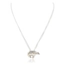.925 Sterling Silver Bear Handmade Certified Authentic Navajo Pin and Native American Necklace  24330