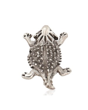 Certified Authentic Horneytoad Navajo .925 Sterling Silver Native American Pin and Pendant 24331