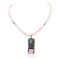 Certified Authentic 12kt Gold Filled and .925 Sterling Silver Handmade Natural Turquoise Charoite Lapis Pink Quartz Native American Necklace 24335-16028-23