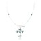 Handmade Cross Certified Authentic Zuni .925 Sterling Silver Petit Point Turquoise Quartz Native American Necklace  24367-16076-101