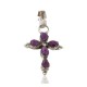 Cross Handmade Certified Authentic Zuni .925 Sterling Silver Natural Sugilite Native American Pendant 24371-5