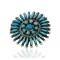 Petit Point Zuni .925 Sterling Silver Natural Turquoise Native American Pin Pendant 24379 Petit Point Zuni .925 Sterling Silver Natural Turquoise Native American Pin Pendant 24379