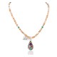 Certified Authentic .925 Sterling Silver Handmade Natural Turquoise Multicolor Stones Spiny Oyster Native American Necklace 24401-25277