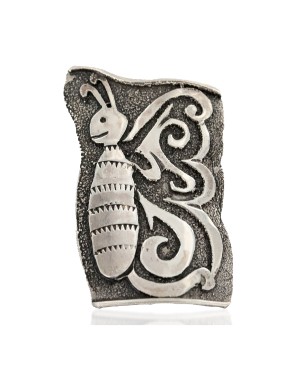 Certified Authentic Butterfly Navajo .925 Sterling Silver Native American Pin Pendant  24402