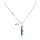 Nickel Handmade Navajo Inlay Natural Turquoise Coral Native American Necklace 24405-1