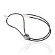 .925 Sterling Silver Leather Handmade Wolf Certified Authentic Navajo Native American Bolo Tie 24417-1 .925 Sterling Silver Leather Handmade Wolf Certified Authentic Navajo Native American Bolo Tie 24417-1