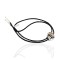 .925 Sterling Silver and 12kt Gold Filled Leather Handmade Coyote Certified Authentic Navajo Native American Bolo Tie  24417-3-2