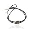 Handmade Horse Leather Navajo .925 Sterling Silver Native American Bolo Tie 24418-1