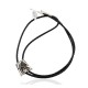Handmade Certified Authentic Horse Leather Navajo .925 Sterling Silver Native American Bolo Tie  24419-1