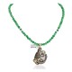 Certified Authentic 12kt Gold Filled and .925 Sterling Silver Handmade Gecko Natural Turquoise Quartz Native American Necklace  24422-2-15781