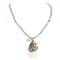 Certified Authentic 12kt Gold Filled and .925 Sterling Silver Handmade Gecko Turquoise Jade Native American Necklace  24422-5-790101