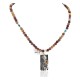 Certified Authentic .925 Sterling Silver Kokopelli Handmade Natural Turquoise Tigers Eye Agate Native American Necklace 24424-2-10217