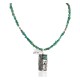 Certified Authentic .925 Sterling Silver Handmade Storyteller Natural Turquoise Native American Necklace 24424-3-790102