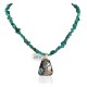 .925 Sterling Silver and 12kt Gold Filled Handmade INDIAN Certified Authentic Navajo Natural Turquoise Native American Necklace 24425-16065-3