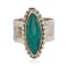 925 Sterling Silver Handmade Certified Authentic Navajo Natural Turquoise Native American Ring  24428-2