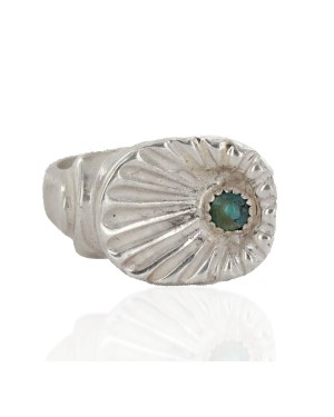 925 Sterling Silver Handmade Certified Authentic Navajo Natural Turquoise Native American Ring  24430-2