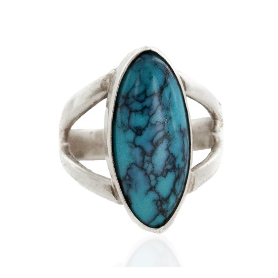 925 Sterling Silver Handmade Certified Authentic Navajo Natural Turquoise Native American Ring 24432-1 925 Sterling Silver Handmade Certified Authentic Navajo Natural Turquoise Native American Ring 24432-1