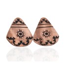 Navajo Pure Copper Stud Earrings 24436-1 Handmade