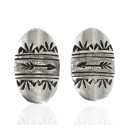 .925 Sterling Silver Arrow Handmade Certified Authentic Navajo Stud Native American Earrings 24438-1