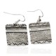 .925 Sterling Silver Handmade Certified Authentic Navajo Dangle Native American Earrings 24438-2