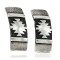 .925 Sterling Silver Handmade Certified Authentic Navajo Stud Native American Earrings 24438-3