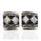.925 Sterling Silver Handmade Certified Authentic Navajo Stud Native American Earrings 24439-5