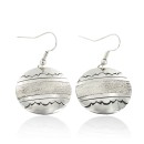 .925 Sterling Silver Handmade Certified Authentic Navajo Dangle Native American Earrings 24439-7