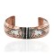 Handmade Certified Authentic Horse Navajo .925 Sterling Silver and Pure Copper Native American Bracelet 24442-1