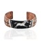 Handmade Certified Authentic Horse Navajo .925 Sterling Silver and Pure Copper Native American Bracelet 24446-1
