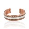 Handmade Certified Authentic Navajo Pure .925 Sterling Silver and Copper Native American Bracelet 24447-1