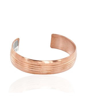 Handmade Certified Authentic Navajo Pure Copper Native American Bracelet 01 24451-1