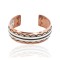 Handmade Certified Authentic Navajo Pure .925 Sterling Silver and Copper Native American Bracelet 24452-2