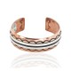 Handmade Certified Authentic Navajo Pure .925 Sterling Silver and Copper Native American Bracelet 24452-2