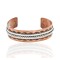 Handmade Certified Authentic Navajo Pure .925 Sterling Silver and Copper Native American Bracelet  24452-3