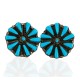 .925 Sterling Silver Handmade Certified Authentic Zuni Natural Turquoise Native American Stud Earrings 24485 .925 Sterling Silver Handmade Certified Authentic Zuni Natural Turquoise Native American Stud Earrings 24485