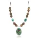 .925 Sterling Silver Navajo Natural Turquoise Agate Native American Necklace 24514-6 .925 Sterling Silver Navajo Natural Turquoise Agate Native American Necklace 24514-6