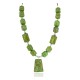 .925 Sterling Silver Certified Authentic Navajo Gaspeite Native American Necklace 24518-2