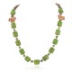 Carved Horse Fetish Certified Authentic Navajo .925 Sterling Silver Natural Jasper Gaspeite Native American Necklace 25102-2