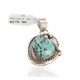 Certified Authentic Handmade .925 Sterling Silver Navajo Natural Turquoise Native American Pendant 25299-2